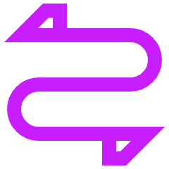 Triangle Arrow Curvy Both Direction 2 Icon from Sharp Neon Set