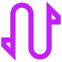 Triangle Arrow Curvy Up Down 1 Icon from Sharp Neon Set