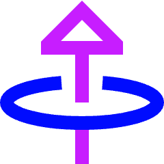 Triangle Arrow Elipse Up Icon from Sharp Neon Set