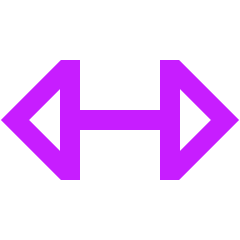 Triangle Arrow Horizontal Icon from Sharp Neon Set