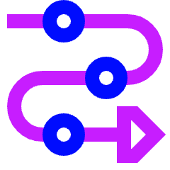 Triangle Arrow Roadmap Icon from Sharp Neon Set