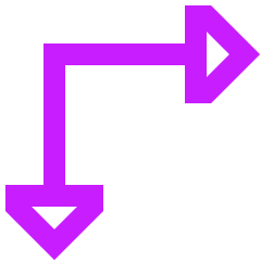 Triangle Arrow Top Left Corner Icon from Sharp Neon Set