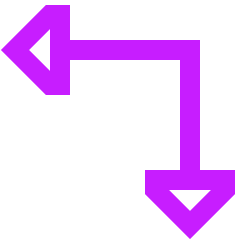 Triangle Arrow Top Right Corner Icon from Sharp Neon Set