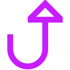 Triangle Arrow Turn Up Right Icon from Sharp Neon Set