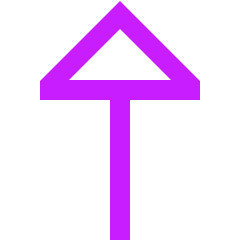 Triangle Arrow Up 1 Icon from Sharp Neon Set