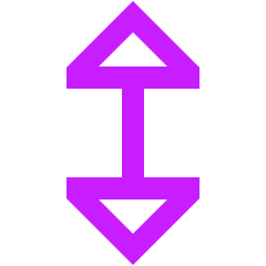 Triangle Arrow Vertical Icon from Sharp Neon Set