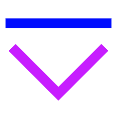 Tailless Line Arrow Down 2 Icon from Sharp Neon Set
