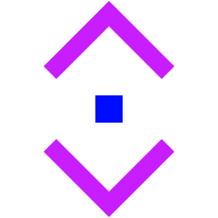 Tailless Line Arrow Vertical Scroll Icon from Sharp Neon Set