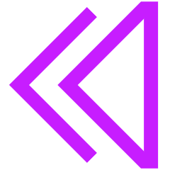 Double Tailless Triangle Arrow Left Icon from Sharp Neon Set