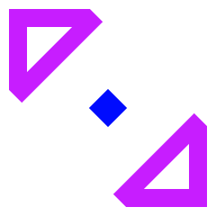 Tailless Triangle Arrow Diagonal Scroll 2 Icon from Sharp Neon Set
