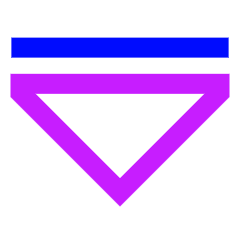 Tailless Triangle Arrow Down 2 Icon from Sharp Neon Set