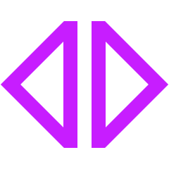 Tailless Triangle Arrow Expand Horizontal Icon from Sharp Neon Set