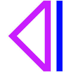Tailless Triangle Arrow Left 2 Icon from Sharp Neon Set