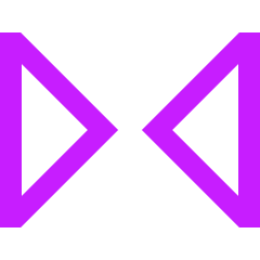Tailless Triangle Arrow Shrink Horizontal 1 Icon from Sharp Neon Set