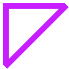 Tailless Triangle Arrow Top Left Icon from Sharp Neon Set