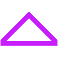 Tailless Triangle Arrow Up 1 Icon from Sharp Neon Set
