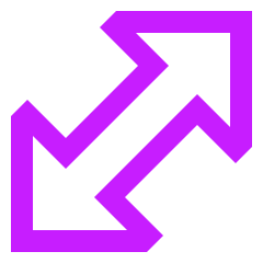 Thick Arrow Diagonal 1 Icon from Sharp Neon Set