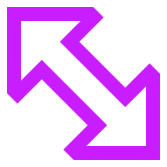 Thick Arrow Diagonal 2 Icon from Sharp Neon Set
