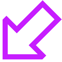 Thick Arrow Diagonal Bottom Left Large Icon from Sharp Neon Set