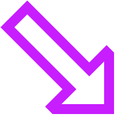 Thick Arrow Diagonal Bottom Right Icon from Sharp Neon Set