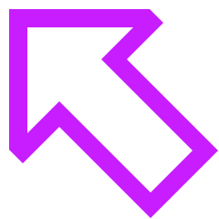 Thick Arrow Diagonal Upper Left Large Icon from Sharp Neon Set
