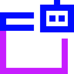 Ai Browser Robot Icon from Sharp Neon Set