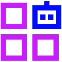 Ai Generate Variation Robot Icon from Sharp Neon Set