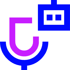 Ai Generate Voice Robot 2 Icon from Sharp Neon Set