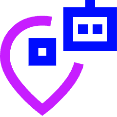 Ai Navigation Robot Icon from Sharp Neon Set
