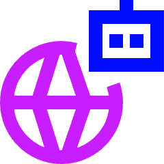 Ai Network Robot Icon from Sharp Neon Set