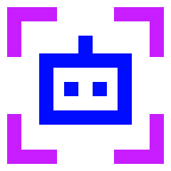 Ai Scanner Robot Icon from Sharp Neon Set