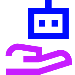Ai Tools Robot Icon from Sharp Neon Set