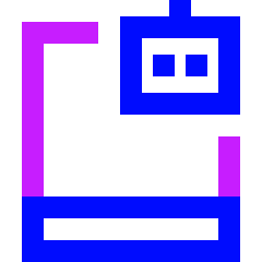 Tablet Ai Robot Icon from Sharp Neon Set