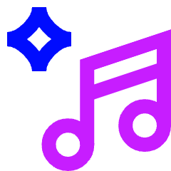 Ai Generate Music Spark Icon from Sharp Neon Set