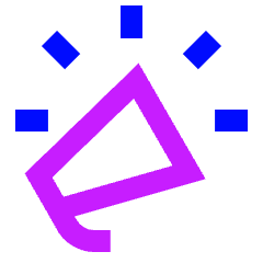 Annoncement Megaphone Icon from Sharp Neon Set