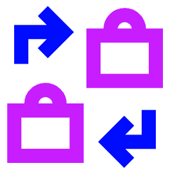 Business To Business Icon from Sharp Neon Set