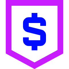 Security Shield Icon from Sharp Neon Set