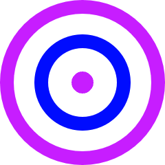 Target No Arrow Icon from Sharp Neon Set