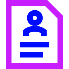Interface User Curriculum Icon from Sharp Neon Set