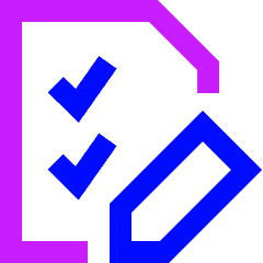 Task List Edit Icon from Sharp Neon Set