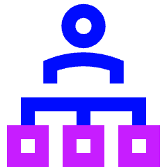 Work Organization Icon from Sharp Neon Set