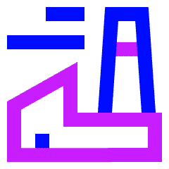 Factory Plant Icon from Sharp Neon Set