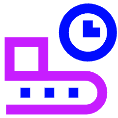 Production Belt Time Icon from Sharp Neon Set
