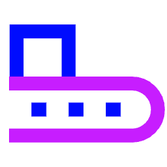 Production Belt User Icon from Sharp Neon Set