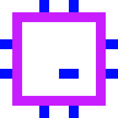 Computer Chip 1 Icon from Sharp Neon Set