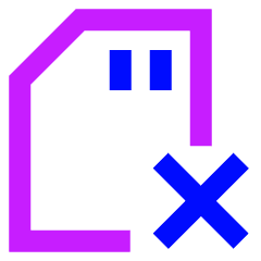 Sd Card Delete Cross Icon from Sharp Neon Set