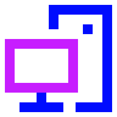Computer Pc Desktop Icon from Sharp Neon Set
