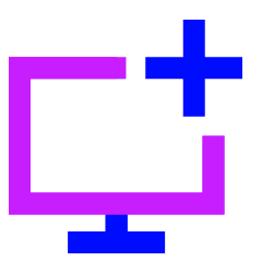 Desktop Add Icon from Sharp Neon Set