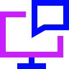 Desktop Chat Icon from Sharp Neon Set