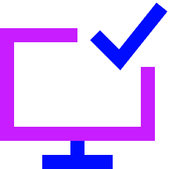 Desktop Check Icon from Sharp Neon Set